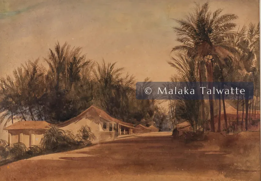 Andrew Nicholl: A Banyan Tree on the Galle Road near Colombo, Ceylon.