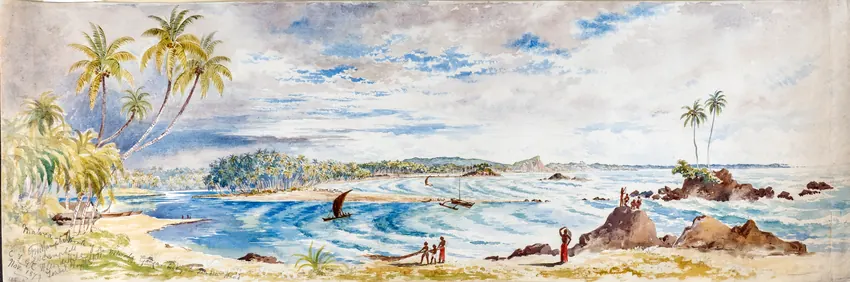 Constance Gordon-Cumming: Matura, Mouth of the Milwale Ganga, Looking Towards Dondra Head.