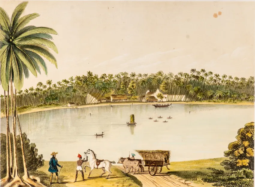 John Deschamps: The Ferry and Rest-House at Bentotte.