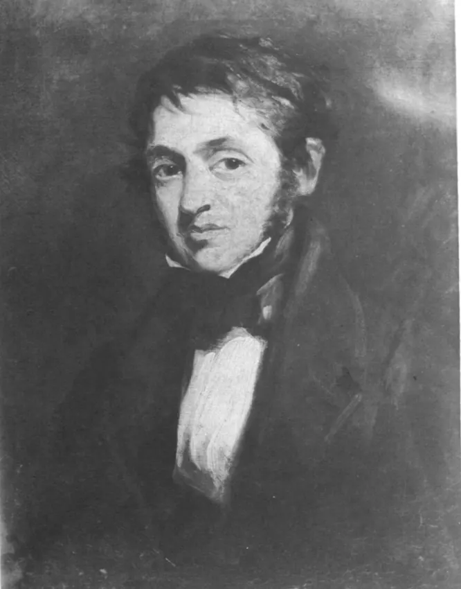 An oil portrait bust of the artist Andrew Nicholl.