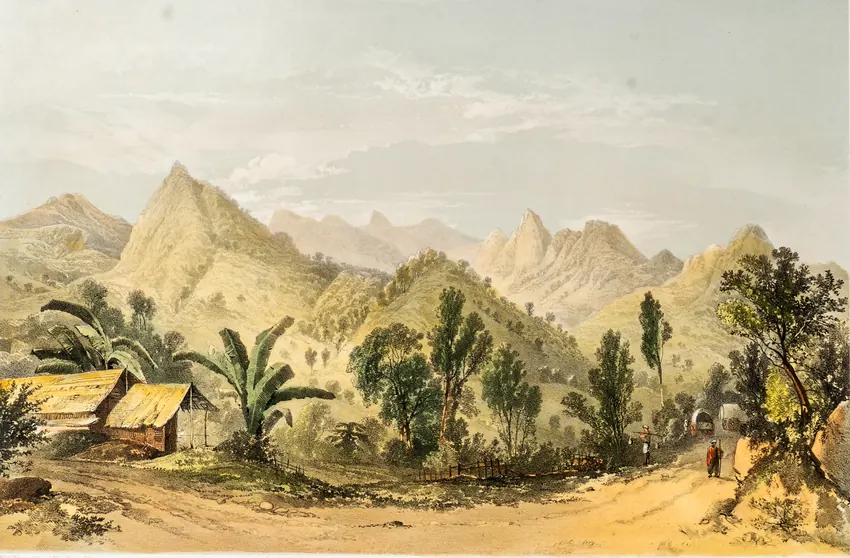 Captain Charles O'Brien: Adam's Peak from the Ambogammoa Road, at Pusbage.