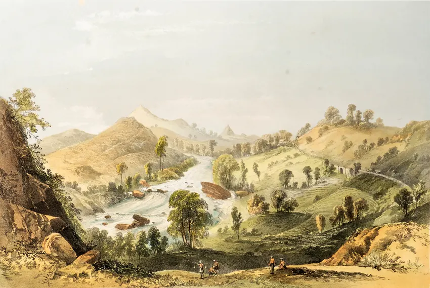 Captain Charles O'Brien: Adam's Peak from the Yatteantotte Road.
