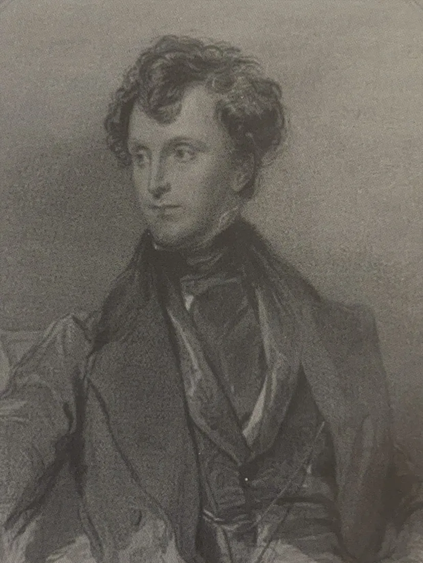 A contemporary portrait of James Emerson Tennent as a young man.